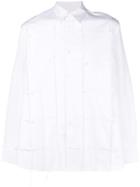 Comme Des Garçons Homme Plus Embroidered Long-sleeve Shirt - White