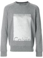 Calvin Klein Jeans Embroidered Logo Sweatshirt - Grey
