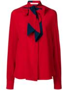 Givenchy Detachable Scarf Blouse - Red