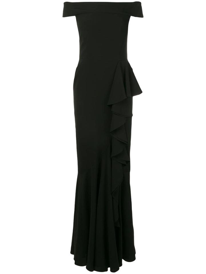 Alexander Mcqueen Off-the-shoulder Evening Dress - Black