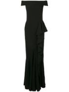 Alexander Mcqueen Off-the-shoulder Evening Dress - Black