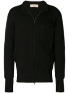 Maison Flaneur Ribbed Zip Sweater - Black