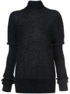 Lemaire Puffy Sleeves Turtleneck Jumper - Black