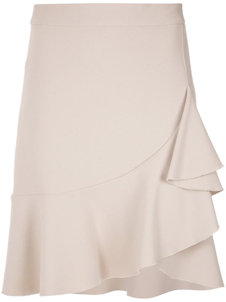 Nk Ruffle Straight Skirt - Nude & Neutrals