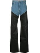 Telfar Panelled Straight-leg Jeans - Black