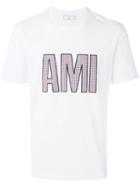 Ami Alexandre Mattiussi Logo Patch T-shirt, Men's, Size: Xl, White, Cotton