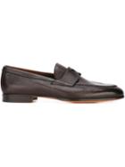 Santoni Classic Loafers, Men's, Size: 8, Brown, Leather