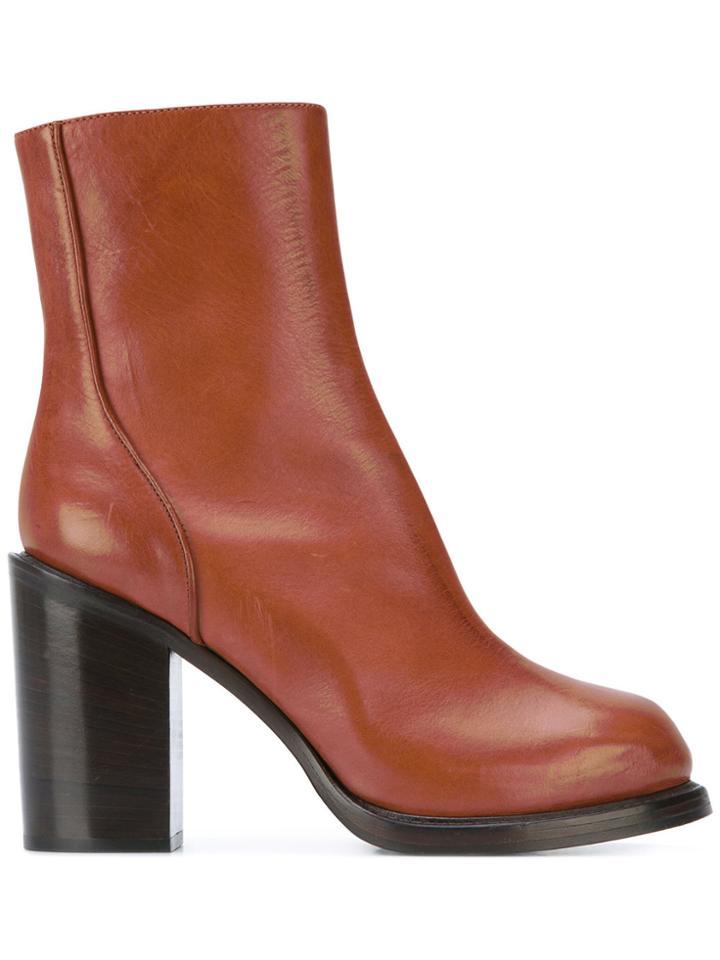 A.f.vandevorst Block Heel Ankle Boots - Brown