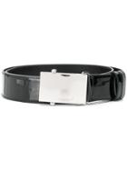 Miu Miu Engraved Logo Belt - Black