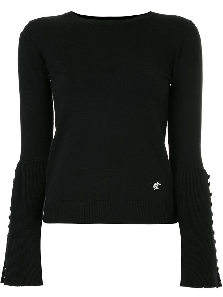 Loveless Flared Sleeve Jumper - Black