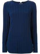 Akane Utsunomiya Longsleeved Sweater, Women's, Size: 38, Blue, Polyester/rayon