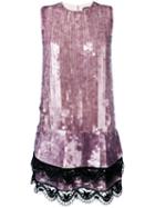 Tom Ford Sequined Shift Dress, Women's, Size: 38, Pink/purple, Viscose/silk