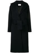 Self-portrait Belted Coat - Blue