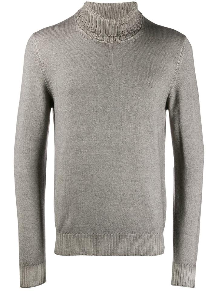 Tagliatore Roll Neck Sweatshirt - Grey