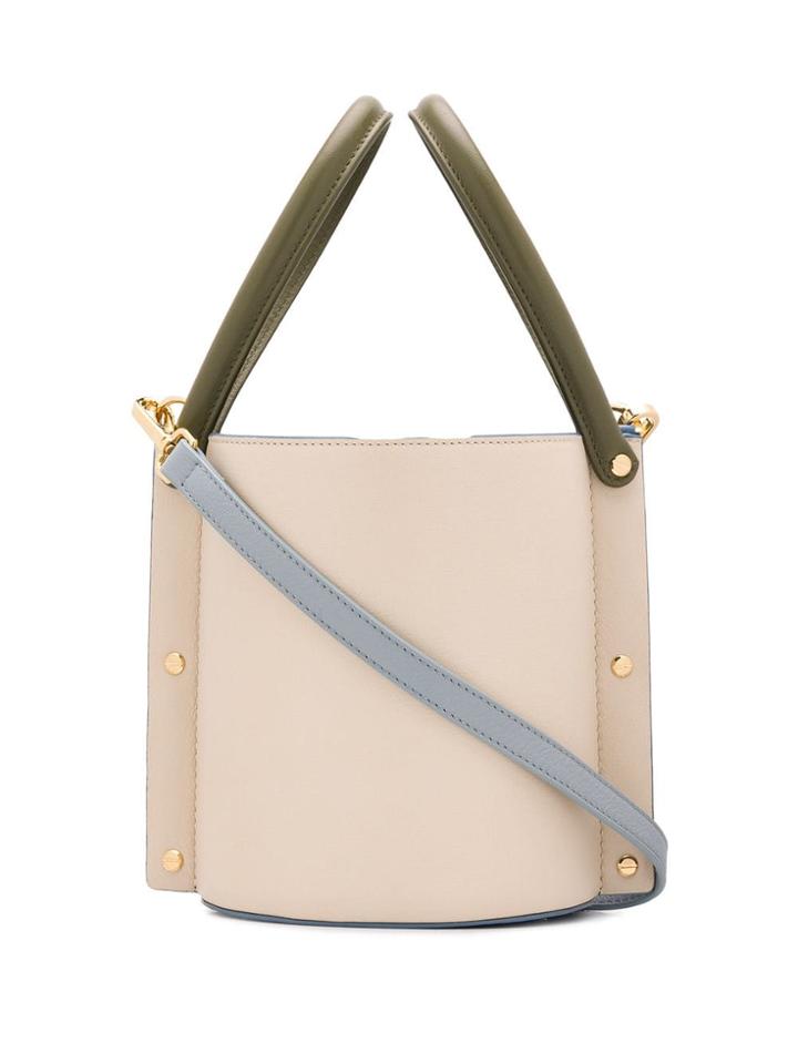 Yuzefi Colour Block Bucket Bag - Neutrals