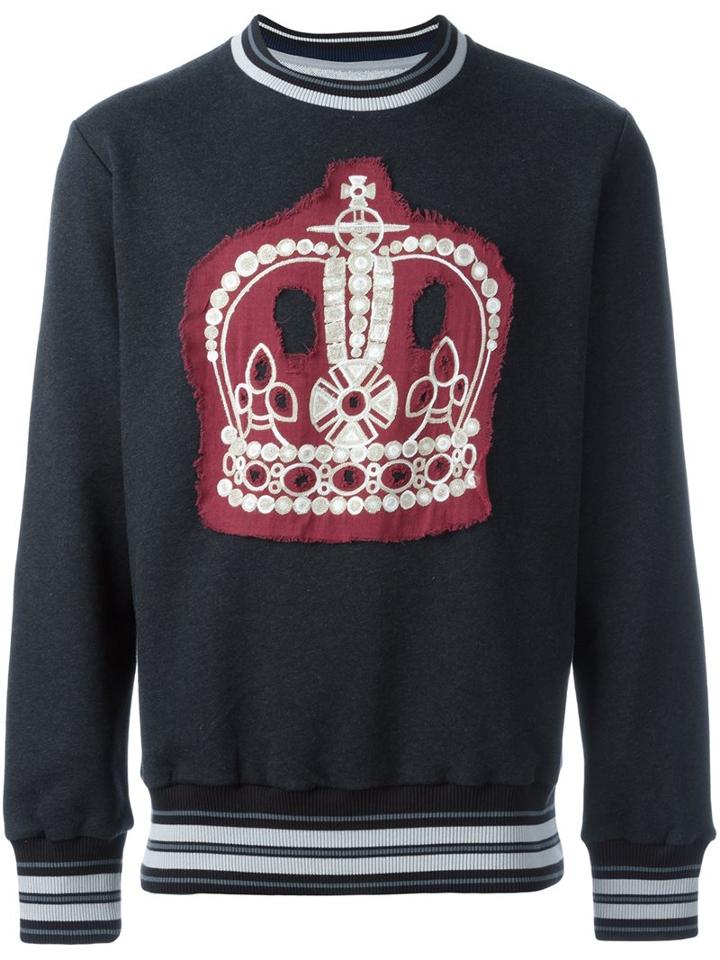 Vivienne Westwood Man Logo Sweatshirt, Men's, Size: Large, Grey, Cotton