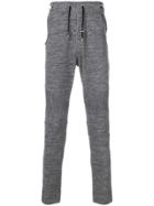 Balmain Ribbed Trim Sweatpants - Grey