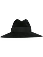 Borsalino Wide Brim Hat, Men's, Size: Medium, Black, Rabbit Fur Felt