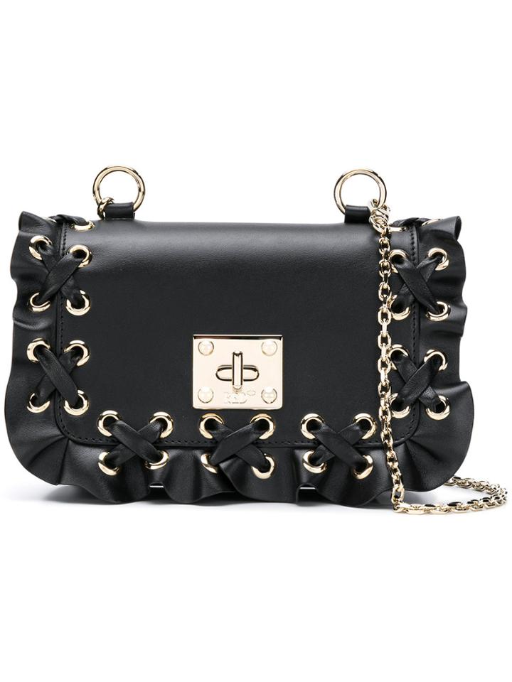 Red Valentino Rock Ruffles Crossbody - Black