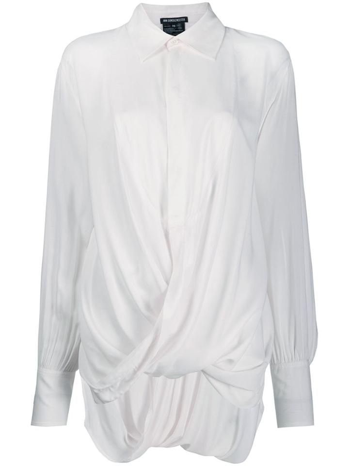 Ann Demeulemeester Draped Front Shirt - Pink
