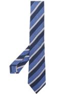 Ermenegildo Zegna Xxx Striped Woven Tie - Blue