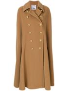Moschino Vintage Double-breasted Midi Cape - Nude & Neutrals