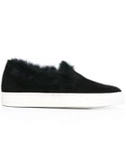 Rachel Zoe Fur Trim Slip-on Sneakers