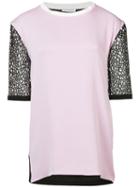 Vionnet - Contrast Sleeve Blouse - Women - Spandex/elastane/viscose - 40, Pink/purple, Spandex/elastane/viscose