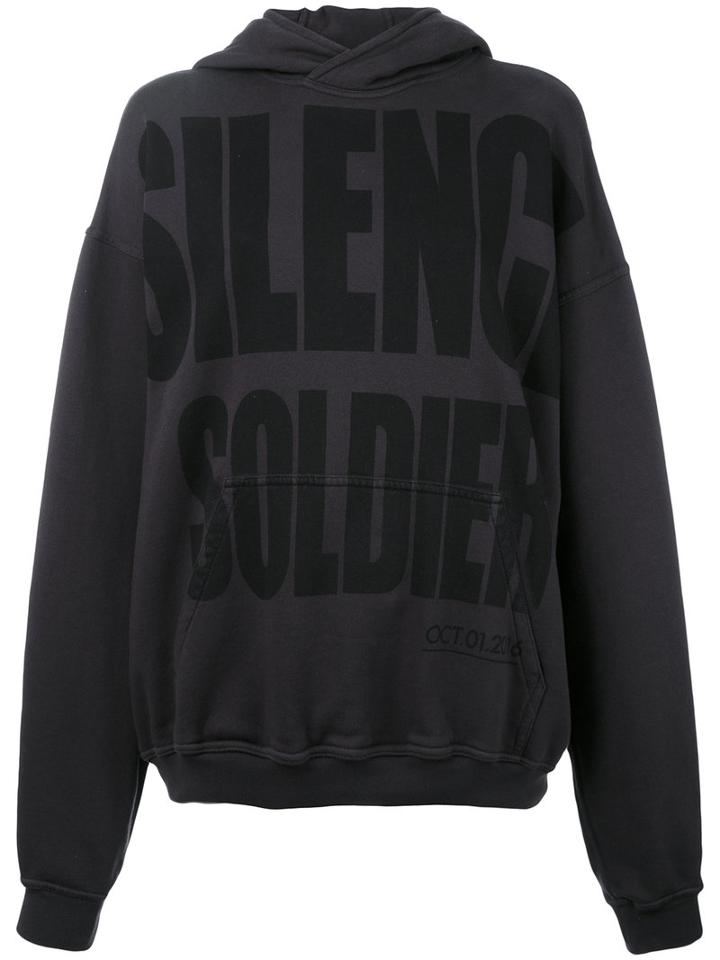 Haider Ackermann - 'silence Is Golden' Hoodie - Women - Cotton - S, Women's, Grey, Cotton
