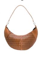Sonia Rykiel Laser-cut Shoulder Bag - Brown