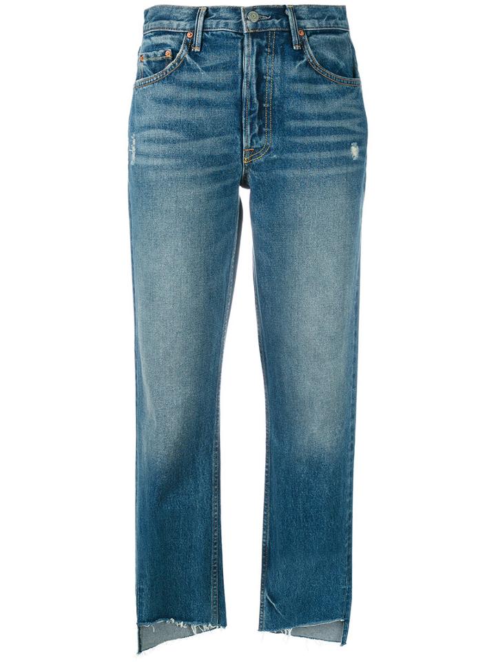 Grlfrnd - Helena Jeans - Women - Cotton - 27, Blue, Cotton