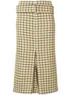 Victoria Beckham Tweed Pencil Skirt - Neutrals