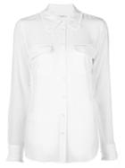 Equipment Chest Pockets Shirt, Women's, Size: Xs, White, Silk