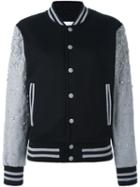 Night Market Varsity Bomber Jacket, Women's, Size: Xs, Black, Cotton/polyester/metal (other)