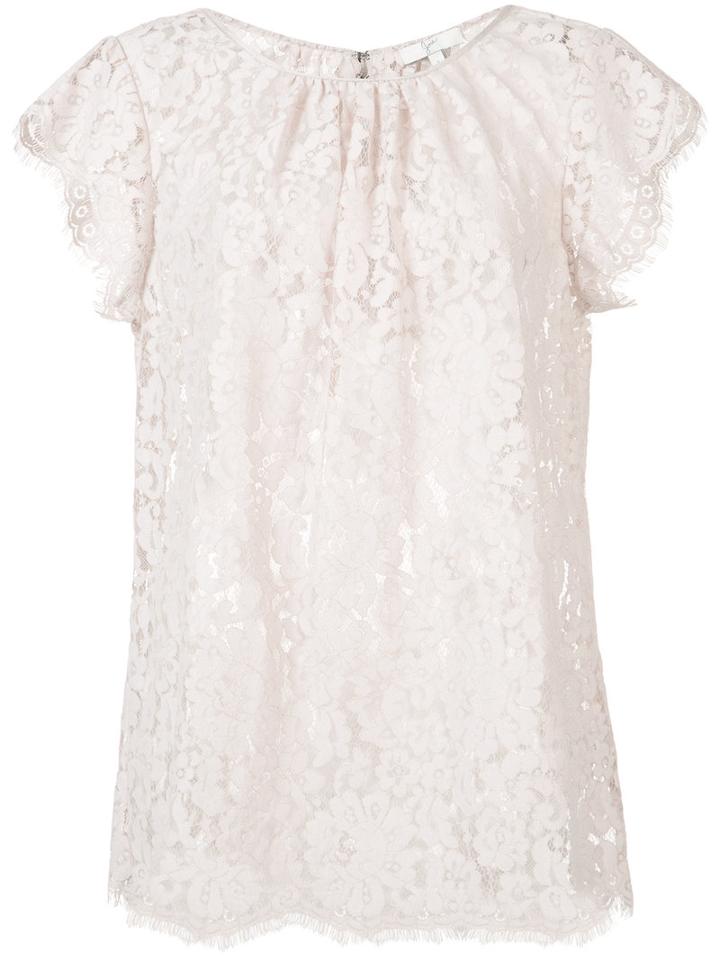 Joie Lace Blouse, Women's, Size: Small, Pink/purple, Nylon/cotton