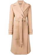 Sportmax Farisco Cashemere Coat - Nude & Neutrals