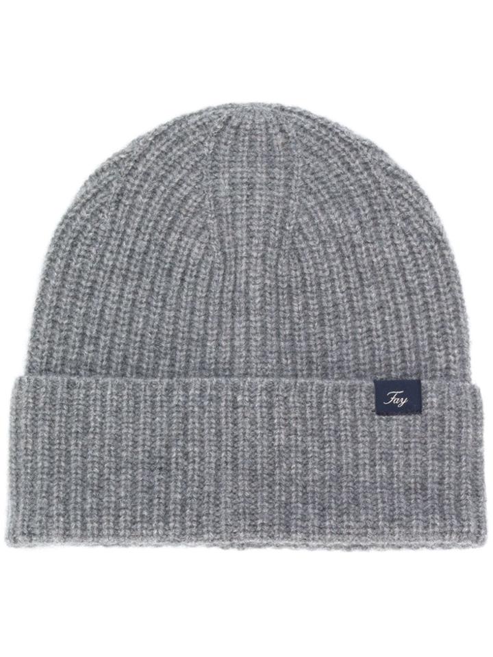 Fay Knitted Beanie - Grey