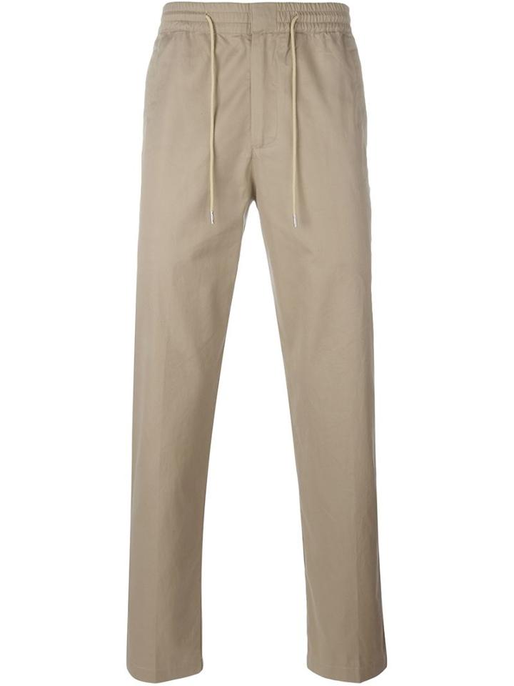 Folk Drawstring Trousers, Men's, Size: Large, Nude/neutrals, Cotton