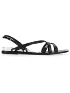 Casadei Strappy Sandals, Women's, Size: 39, Black, Leather