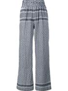 Cecilie Copenhagen Keffiyeh Cotton Trousers, Women's, Size: 2, White, Cotton