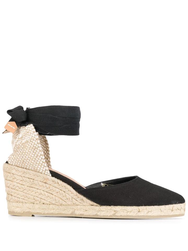 Castañer Joyce Espadrille Wedge Sandals - Black