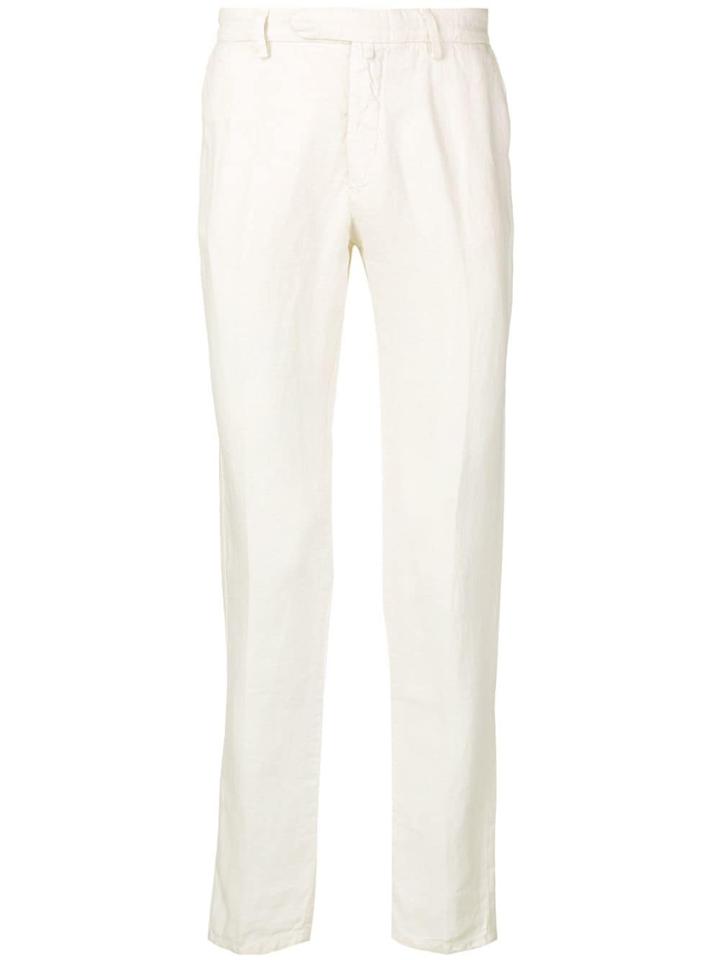 Borrelli Straight Fit Chino Trousers - White
