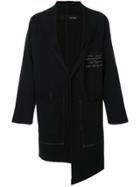 Isabel Benenato Asymmetric Cardigan - Black