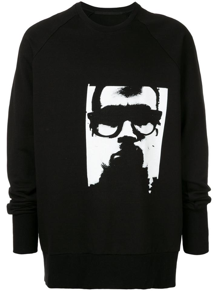 Julius Printed Portrait T-shirt - Black