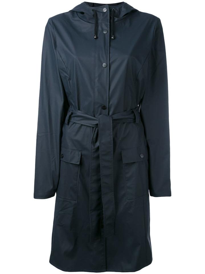 Rains Belted Raincoat - Blue