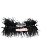 Liu Jo Feathered Thin Belt - Black