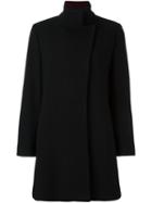 Etro High Collar Coat, Women's, Size: 42, Black, Viscose/yak
