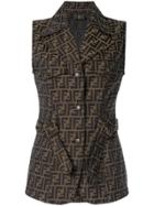 Fendi Pre-owned Zucca Print Waistcoat - Brown