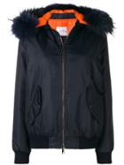 Forte Dei Marmi Couture Fur Hood Zipped Jacket - Blue