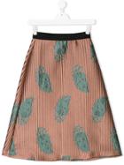 Caffe' D'orzo Teen Floral Pleated Skirt - Pink & Purple